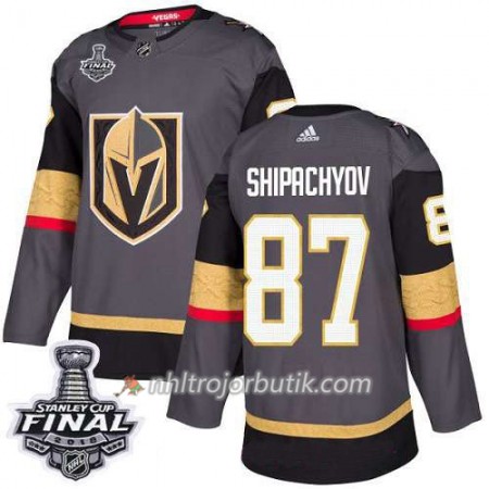 Män Ishockey Vegas Golden Knights Tröja Vadim Shipachyov 97 2018 Stanley Cup Final Patch Adidas Grå Authentic